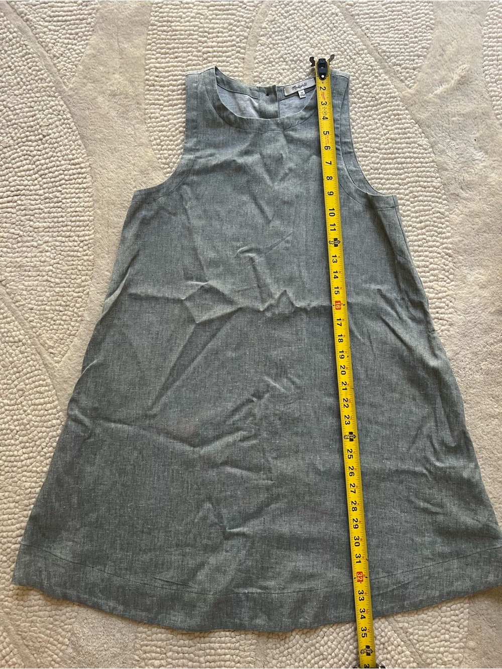 Madewell Gray Sleeveless Mini A-Line Dress - Picture 7 of 8